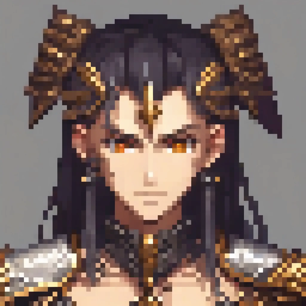 all and imposing, this character stands at over six feet with a lithe, muscular build that suggests both agility and strength. Their skin is a deep, rich ebony, smooth and unmarred, giving off a faint, ethereal glow under the moonlight. Their hair is a cascade of silvery white, falling in loose waves to their waist, shimmering like spun moonlight. Sharp, high cheekbones frame their face, accentuating their striking, almond-shaped eyes that glow with an otherworldly amber light. Their ears are pointed, peeking through their hair, marking them as distinctly non-human.
They wear intricately crafted armor, a blend of leather and metal adorned with arcane symbols that seem to shift and change when glanced at from different angles. Each piece of their attire, from the armored boots to the flowing, tattered cloak, is meticulously designed, merging functionality with a touch of dark elegance. Across their back, a massive sword is sheathed, its hilt encrusted with small, glowing gemstones. On their left forearm, a leather bracer is adorned with ancient runes, while their right arm is decorated with an elaborate, winding tattoo that appears to move as if alive.