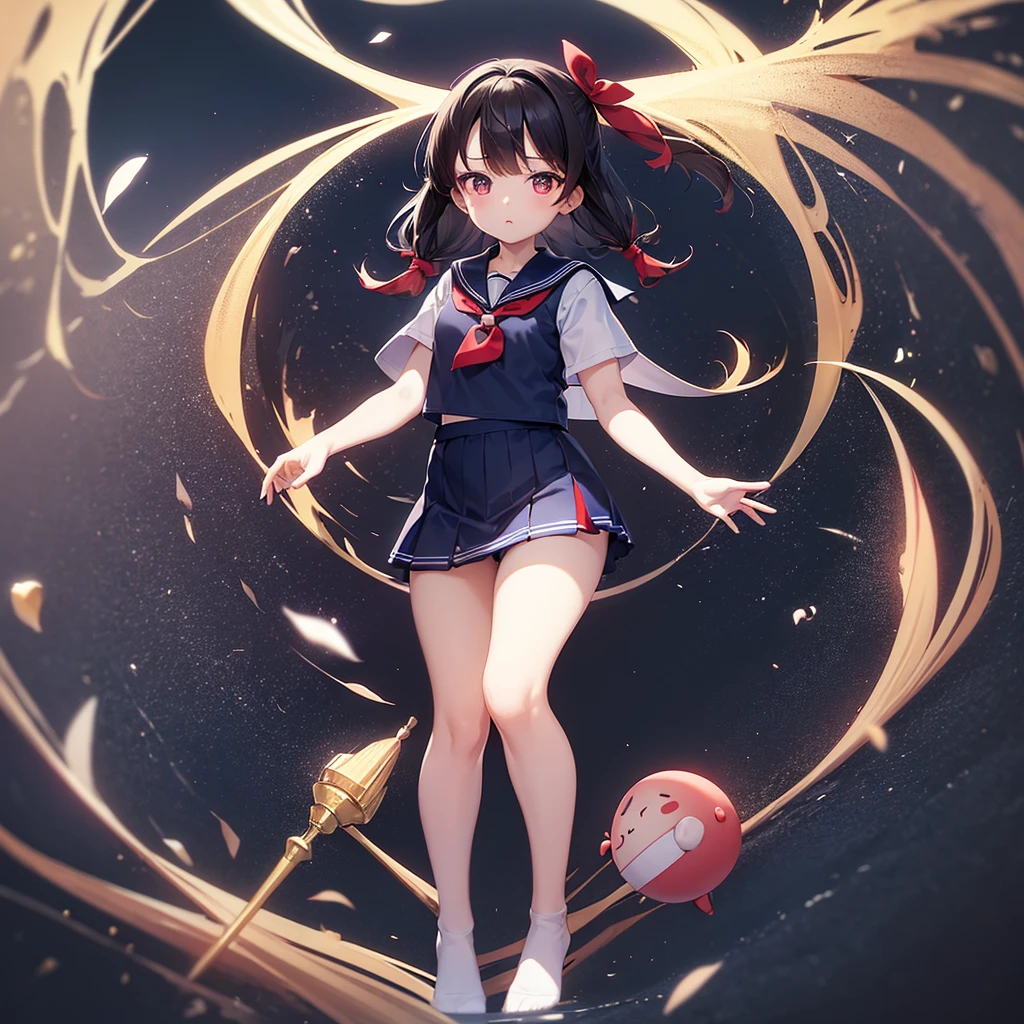Sparkling eyes、mischievous smile、Red eyes