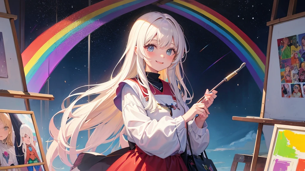 Sister(Art room Painting on canvas(Crucifixion Slam Rainbow colors)smile)comics