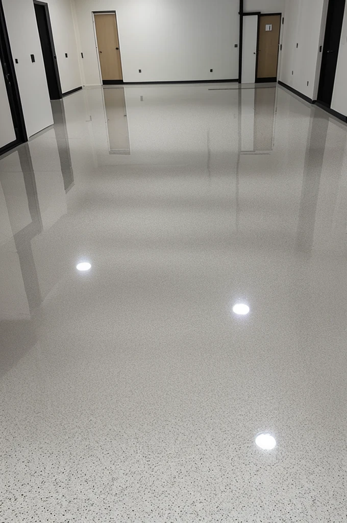 white and black epoxy resin floor