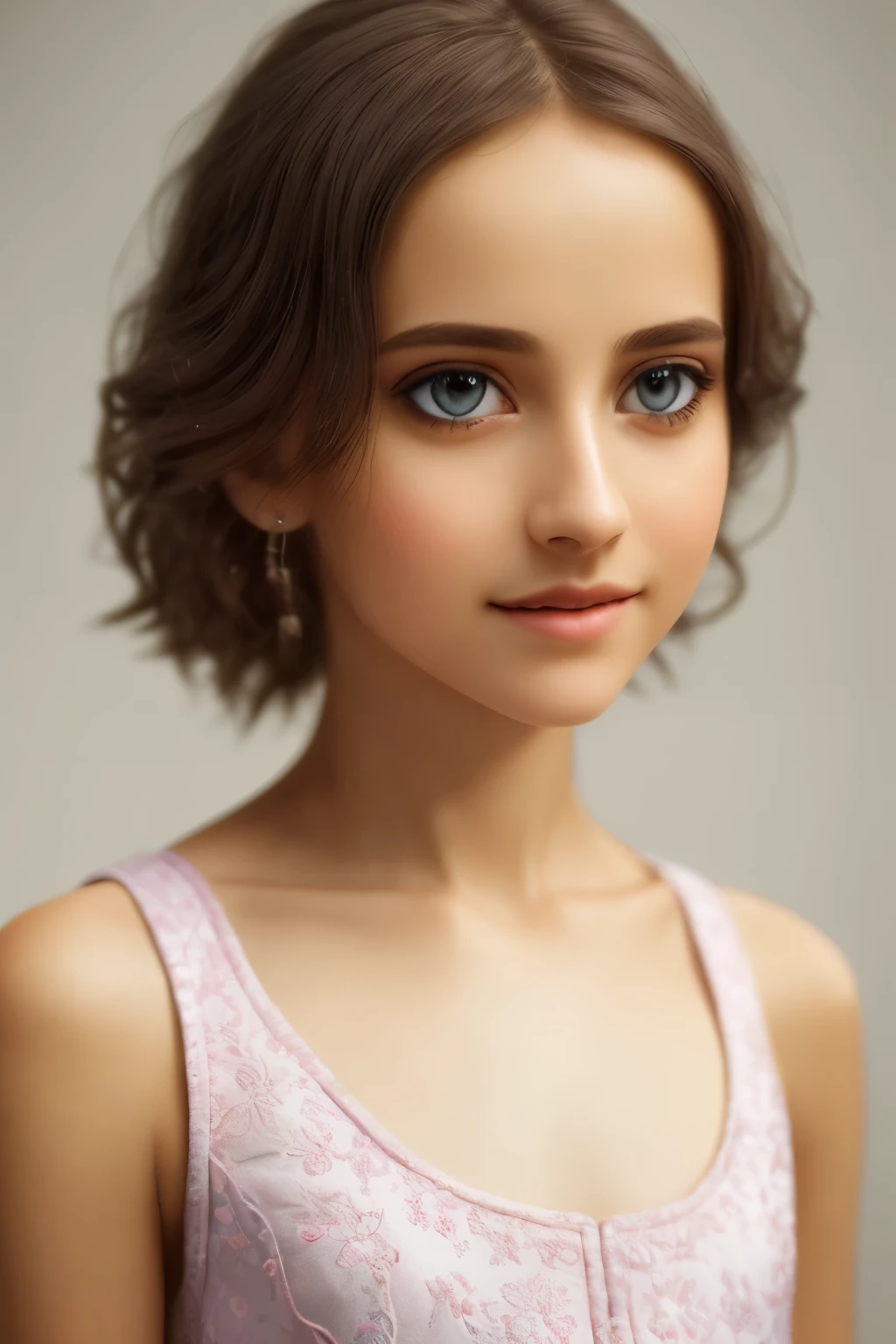 a slim  girl, 1girl, beautiful detailed eyes, beautiful detailed lips, extremely detailed face and features, long eyelashes, delicate face, serene expression, intricate details, (best quality,4k,8k,highres,masterpiece:1.2),ultra-detailed,(realistic,photorealistic,photo-realistic:1.37),HDR,studio lighting,professional portrait,warm color tones,soft diffused lighting