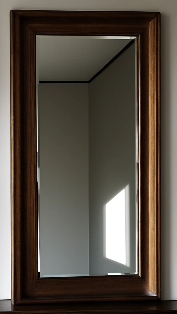 Dark Mirror: A darkening mirror image, with a vague shadow appearing.