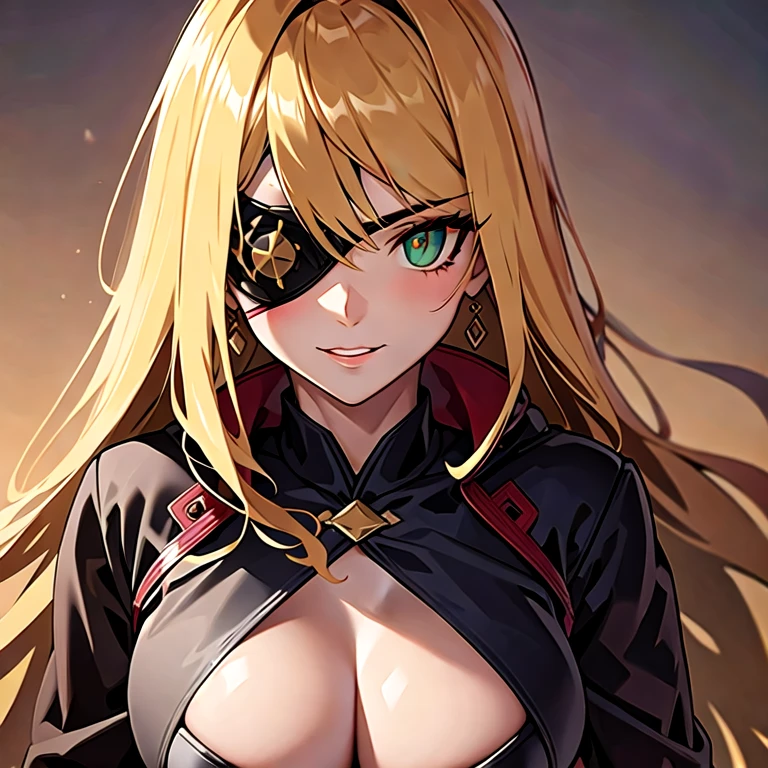 (masterpiece, best quality:1.2), 1girl, solo, eyepatch, green eyes