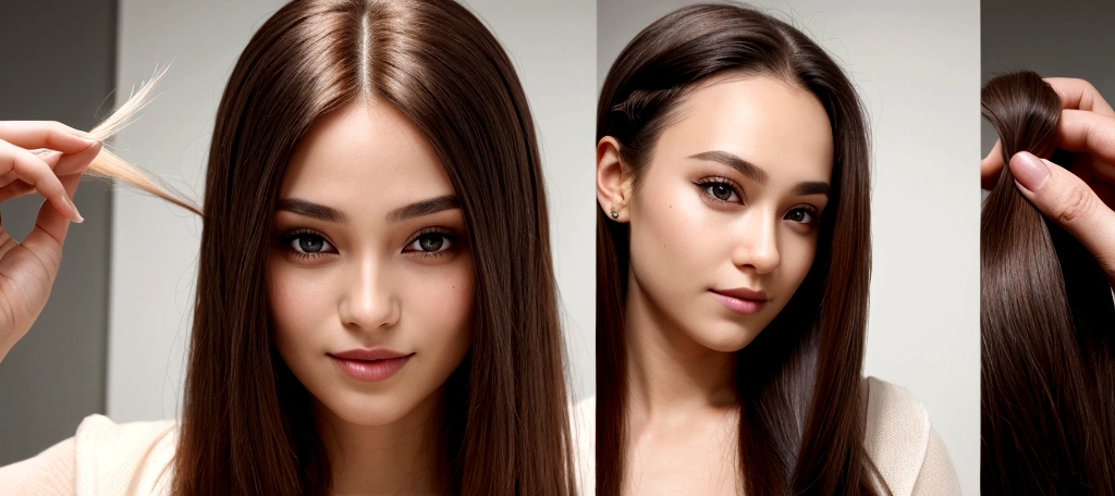 Hair that is a little longer and covers the forehead
