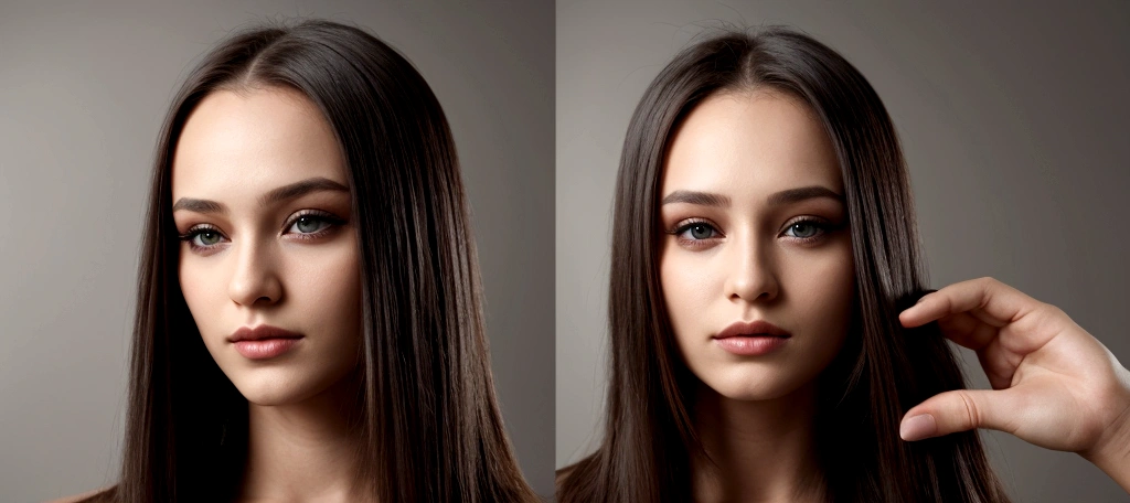 Hair that is a little longer and covers the forehead