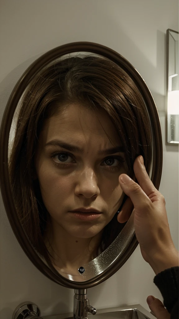 scared people: Images of people looking scared in a mirror several people scared looking in the mirror.