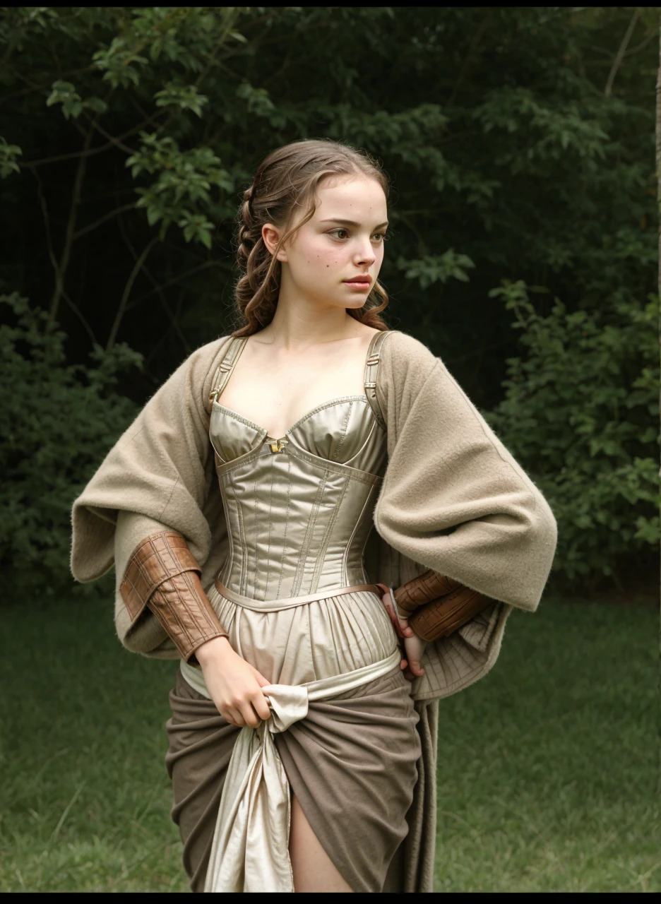 Padme in Naboo corset, high quality, solo, nsfw, no makeup