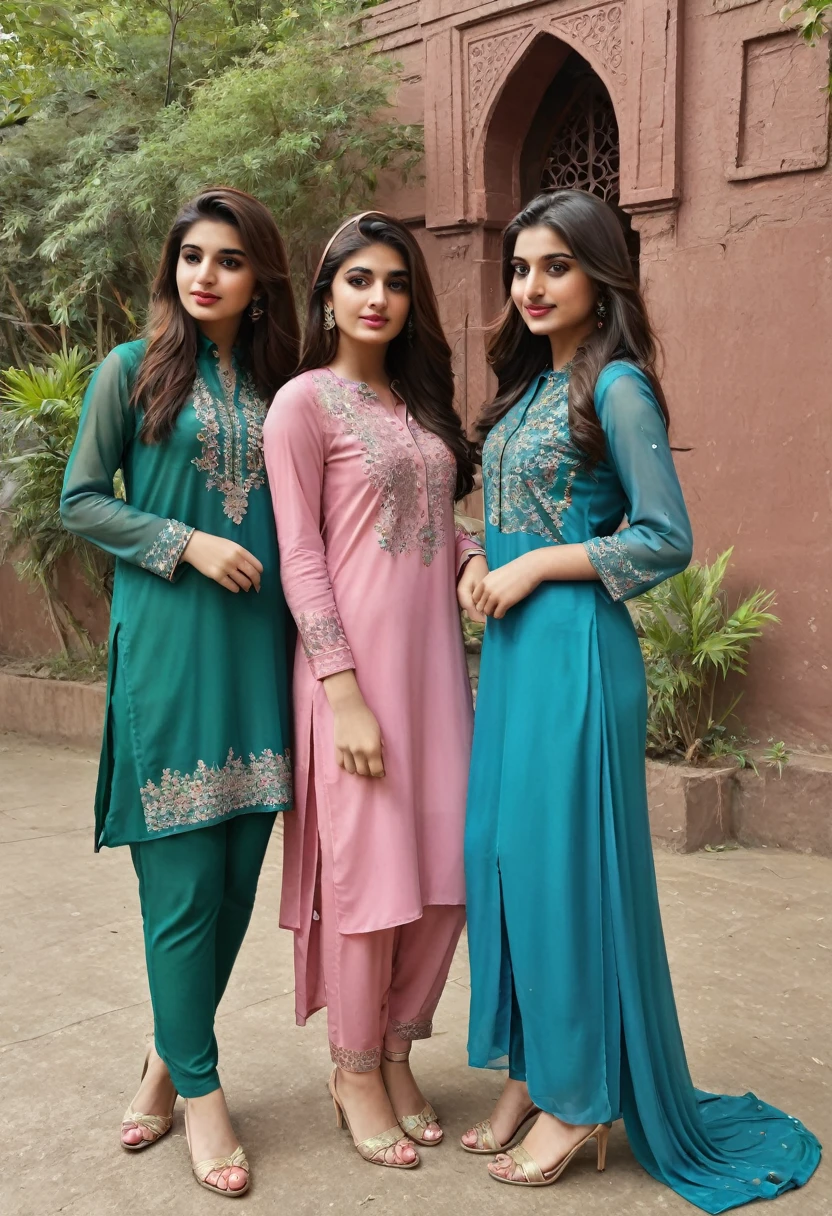 3 beautiful 18 year old Pakistani sisters, ass up, exposed anuses
