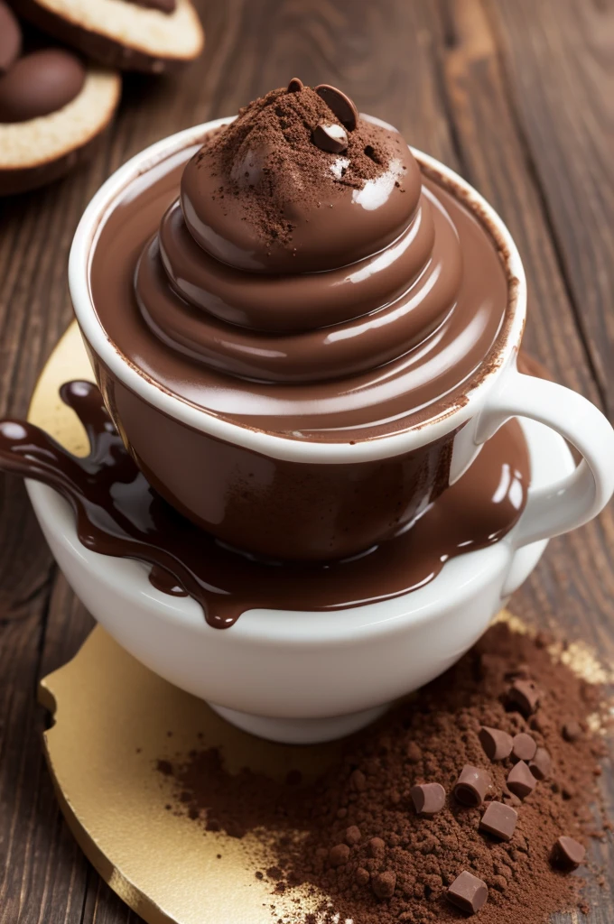 Cocoa with melted chocolate