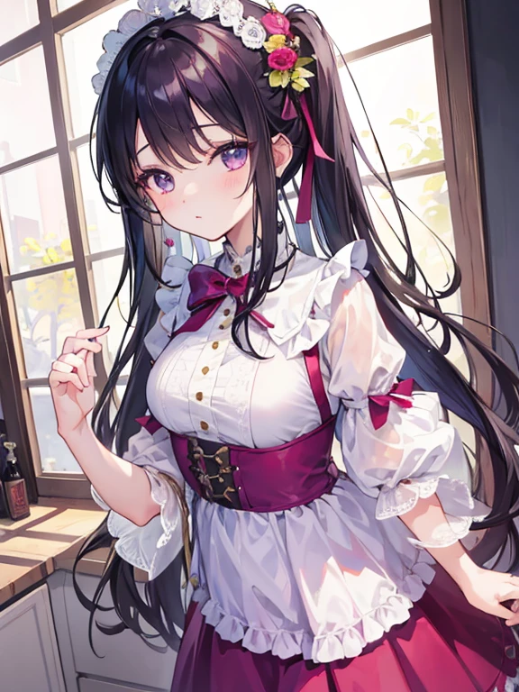 masterpiece, Highest quality,4 Girl,Young girl, plum_Pie's Eyes, brown, ChoppyBob,enviable _face,Shiny skin,Medium chest,Beautiful leg lines:1.3,Thick thighs, Narrow waist,, Knee socks,tie,((Pencil Skirt)),Red high heels, pantyhose, , trail_Lined_and_開flower_cherry_flower_wood,,View your viewers,From below,whole body, Legs Up Sex,