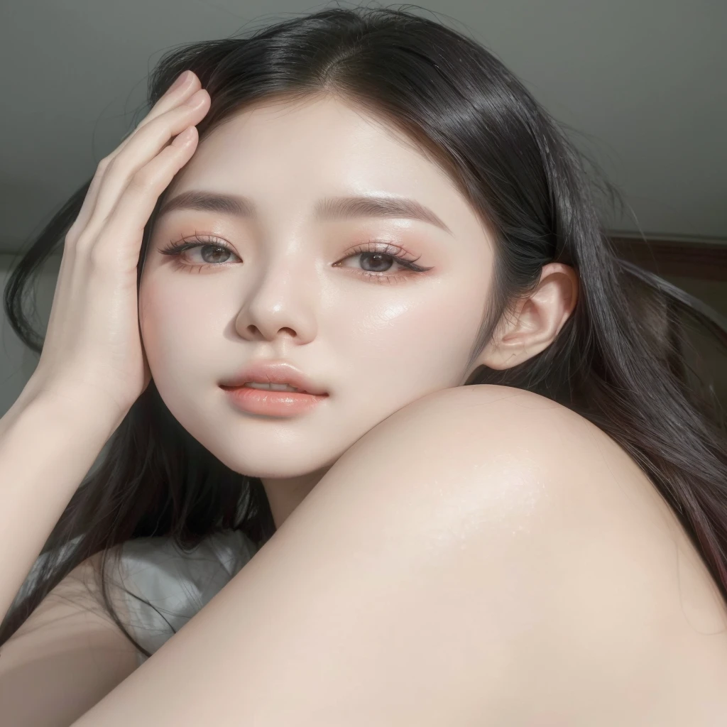 best quality, 8k, highly detailed face and skin texture, high resolution, big tits japanese girl naked at gym, full body, sharp focus