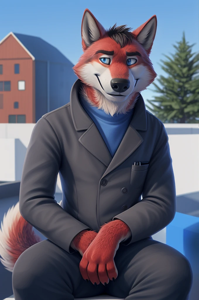Ivan Fedorovich Wolfbach (Novosibirsk) ,tall handsome, wolf,young, 24 years, brown fur,Kind,(red body:1.3),beautiful blue eyes,Novosibirsk,dressed,medical suit,pants, ophthalmologist, canine, wolf, detailed fur, male, second, paw pads, finger claws,At the viewer, 5 fingers, paws, 5 fingers, smile, wrist watch, т nextel,by xenoforge, (difficult, high detail, digital photography, soft focus, RAW,is sitting кабинете врача окулиста, ,Very close to the camera, variety,Novosibirsk, smile, good mood, positive, Very close to the camera, medical suit, ophthalmologist&#39;s office, 
Photorealism, realistic, photorealistic, digital style, Subsurface scattering,I look at the viewer,is sitting, кабинет окулиста ophthalmologist, 
masterpiece, Best quality, ultra realistic, 8 thousand.)