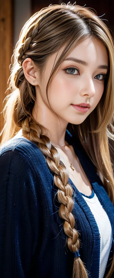 25-year-old Caucasian female、Dark Blonde、blue eyes、Long Hair、Hair set、Her hair is loosely braided、It&#39;s about shoulder-length.、smile、Wrist Accessories、A slim but well-proportioned muscular body、smile、Large Breasts、Wearing a dress、Wear a cardigan over a jacquard dress、I&#39;Iはゆったりしたスカートを着ています、smile、tall、Wearing Sandals、I&#39;Iは近くのスーパーで買い物をしています.、Push Cart、(nude:1.5)、 (((( M-shaped legs, please look )))), (Show me your legs spread wide:1.5), Real nipples, real open, 