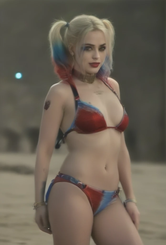 Harley Keown blue and red bikini beach ass جلوس