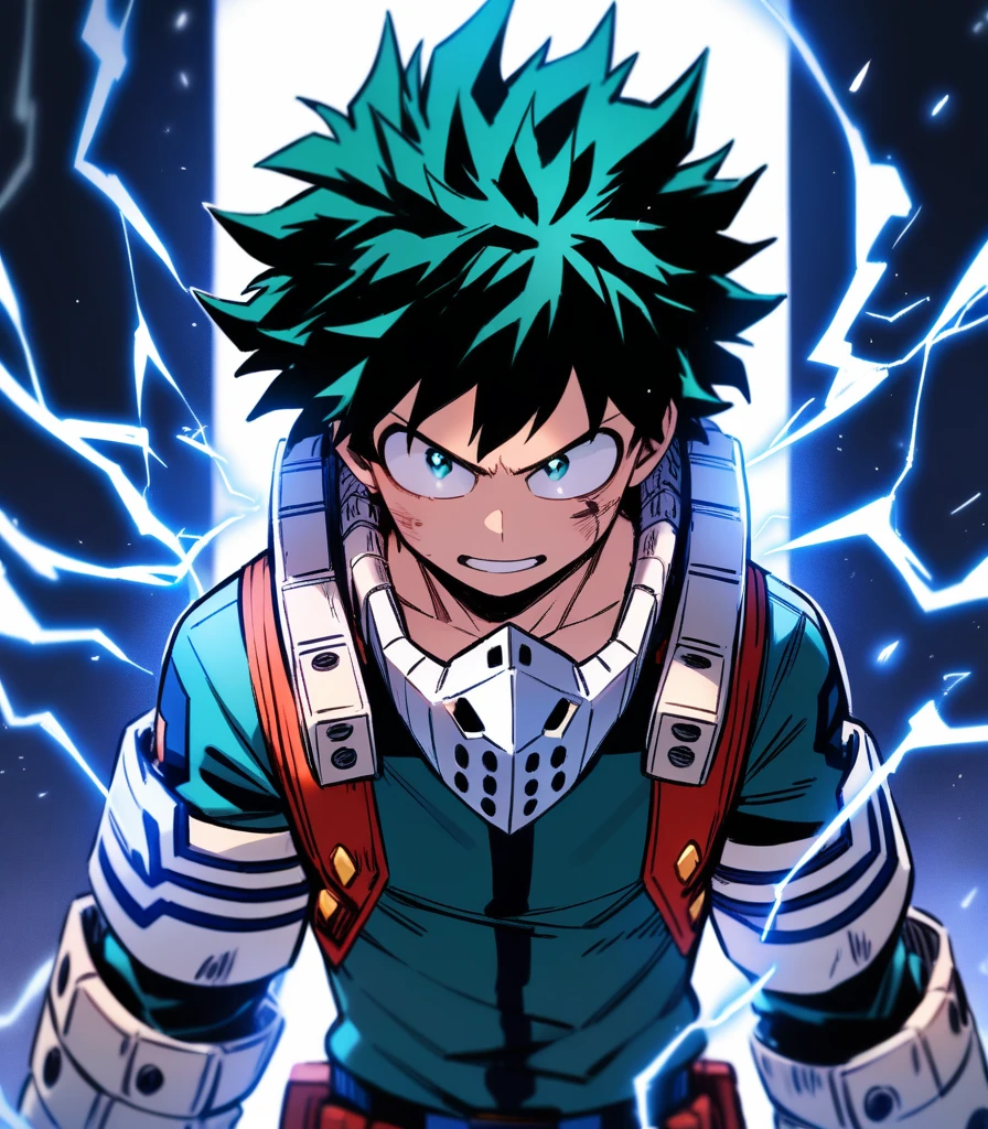 One boy, Male Focus, midoriya izuku, boku no hero academia, Injury, electricity,, masterpiece, Highest quality, so beautiful, Absurd