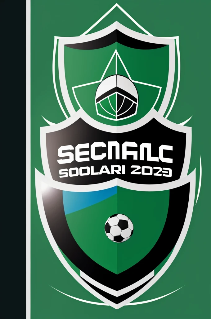 You can create a shield for a soccer league called soccer league 2024-25. with the colors: green black and blue