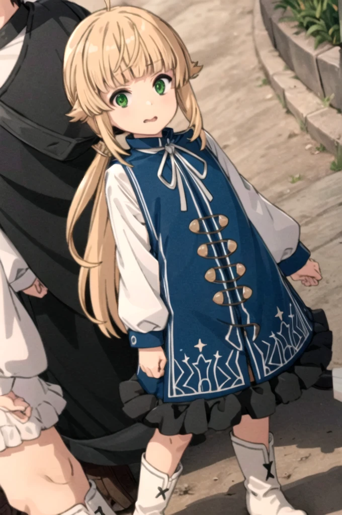 One girl, Norngreyrat, dress, norndress, Long sleeve, White sleeves, boots, White footwear, Ancient City,