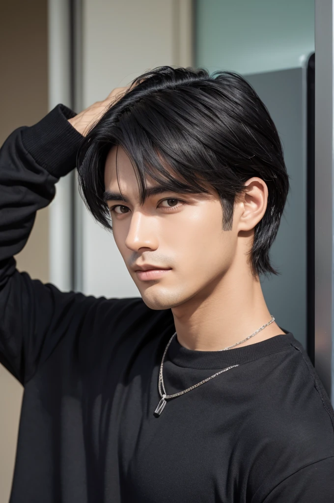 good looking male Black Hair