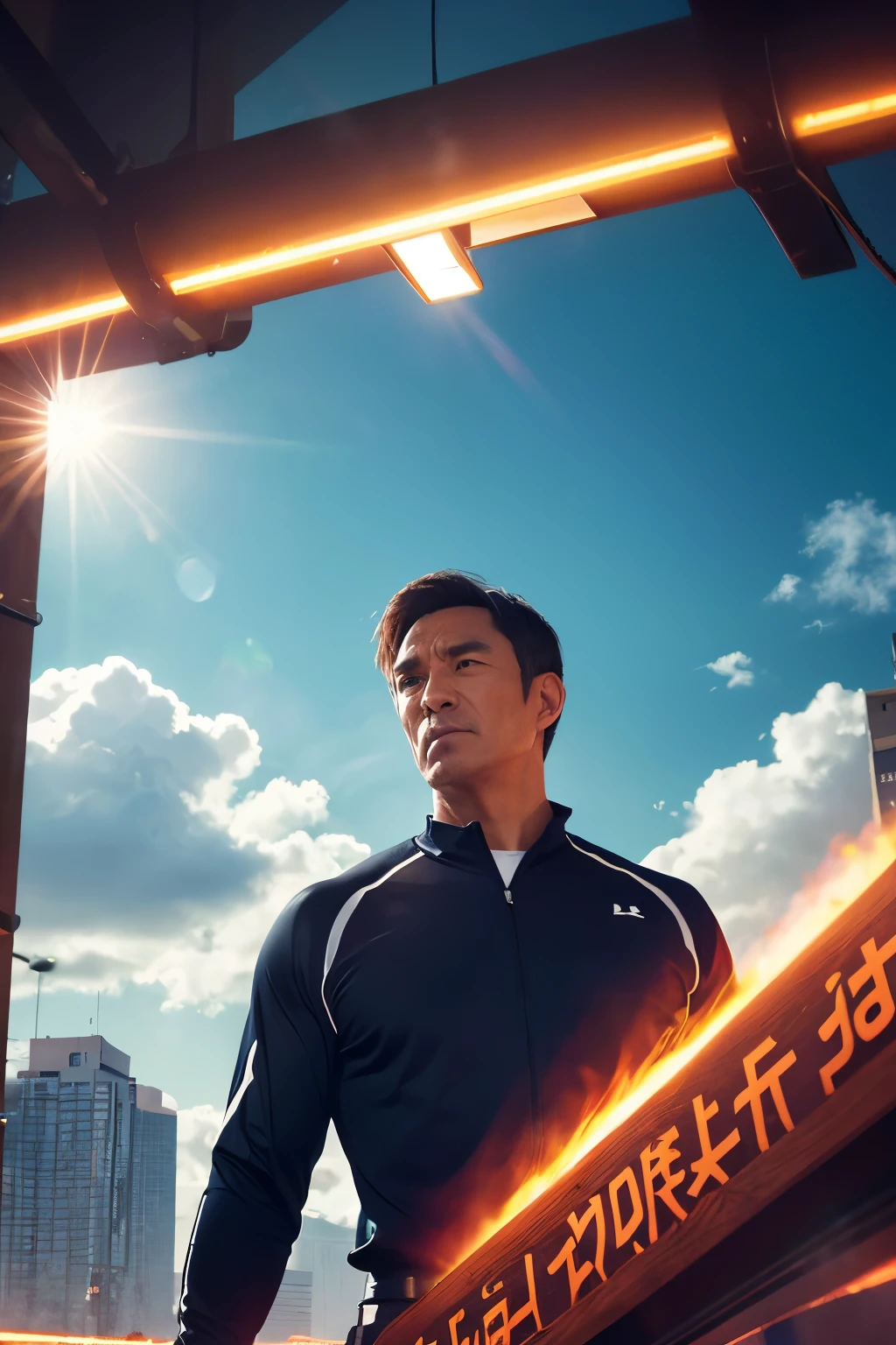 Former athlete、Key visual for a book about a man who retires and becomes an agent to fight against large organizations