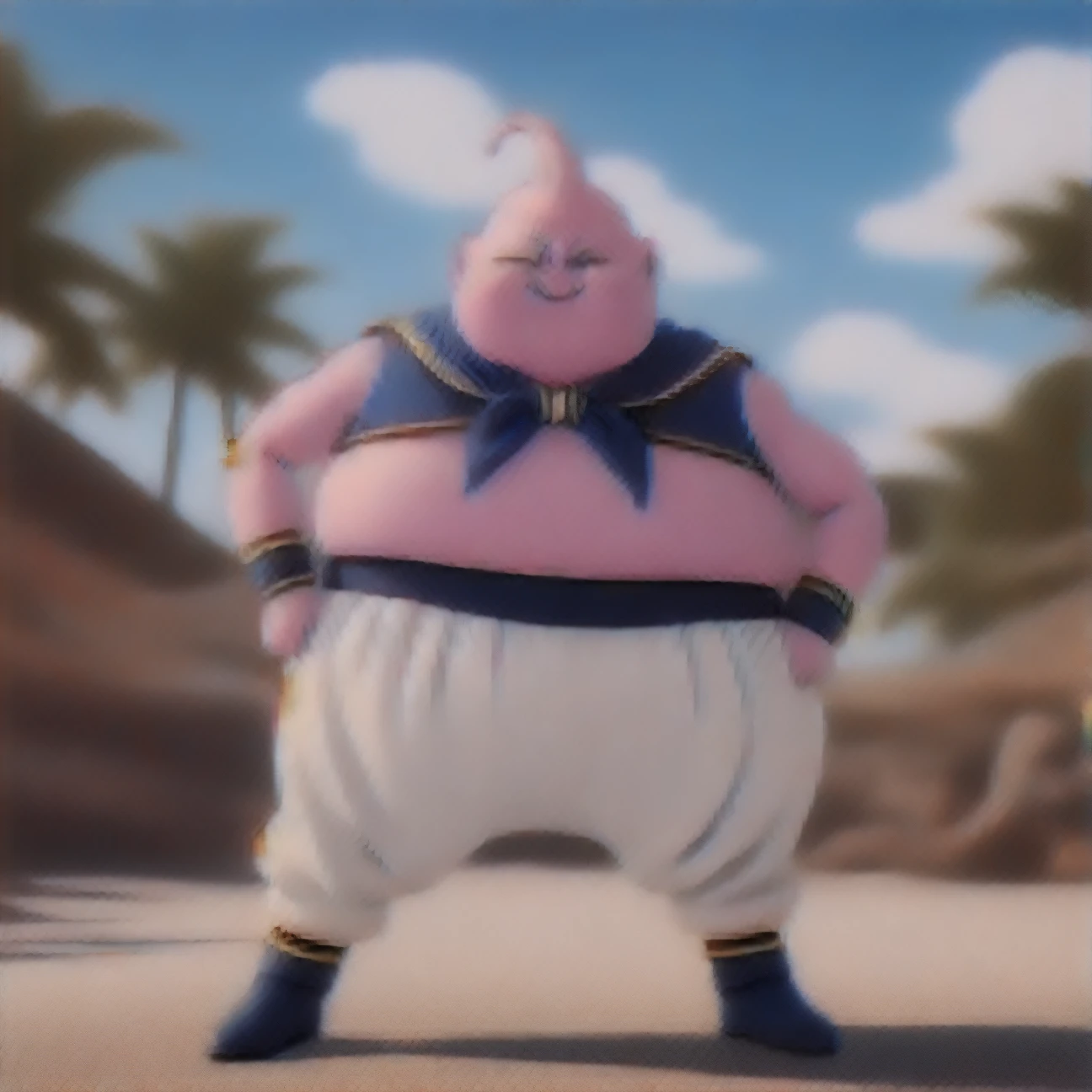 goodbuu，fullbody shot，Sailor suit，((Best quality)), ((Masterpiece))，hands-up，open mouth，UHD，realistic:3，3D,