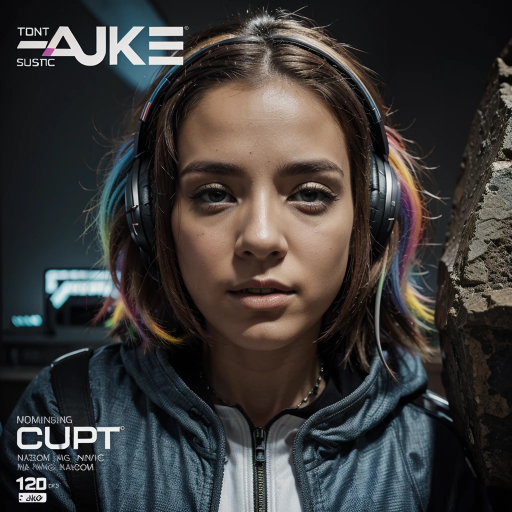 Capa colorida de cd, dubstep sound, masa de som
