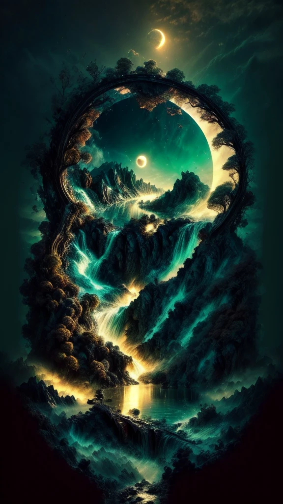 gfsqm, tree, scenery, mountain,silhouette,branch,moon, tree, 2boys, sky, multiple boys, full moon, cityscape, city, branch,best quality,masterpiece,realistic,