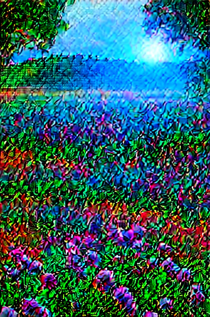 photos realistic, masutepiece, landscape shot、Sunrise spring morning with the sweet scent of life in the air, Open meadows、Flower Garden、