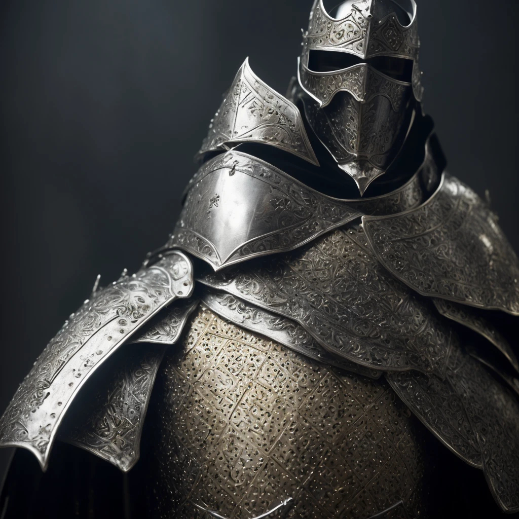 arafed knight in full armor, medieval crusader saint, Edward Norton as King Baldwin IV, medieval crusader saint, square-jawed in medieval clothing, paladin of light, medieval saint crusader knight, silver armor with gold ornaments and covered with white silk, shades clear, dramatic mask, dramatic light