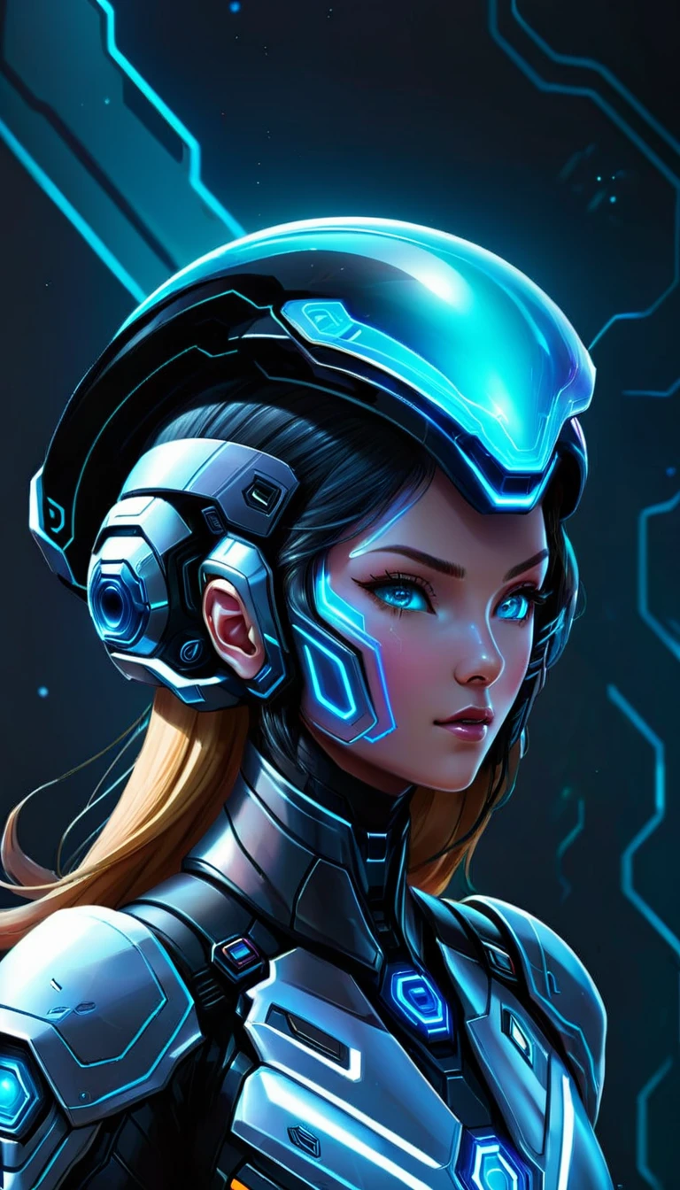 a close up of a space craft pilot in a ultra futurist mecha holding an helmet, concept art inspired by Theodore Major, featured on zbrush central, full body, holography, streamlined neon mecha, samus aran bioorganic varia mecha, samus, mjolnir armor from halo infinite, sci - fi suit, science fiction suit, starcraft 2 videogame character, hq 4k phone wallpaper