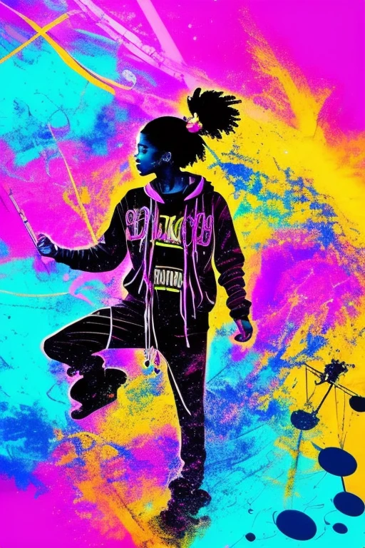 A background filled with scattered musical notes in various sizes and colors
A background completely filled with scattered musical notes in various sizes and colors, covering the entire screen.
beautiful girl colorful image
Dance hiphop Dance CREW Waacking Dance
Punking
black medium hair black medium hair
Five fingers Baggy clothes Baggy clothes