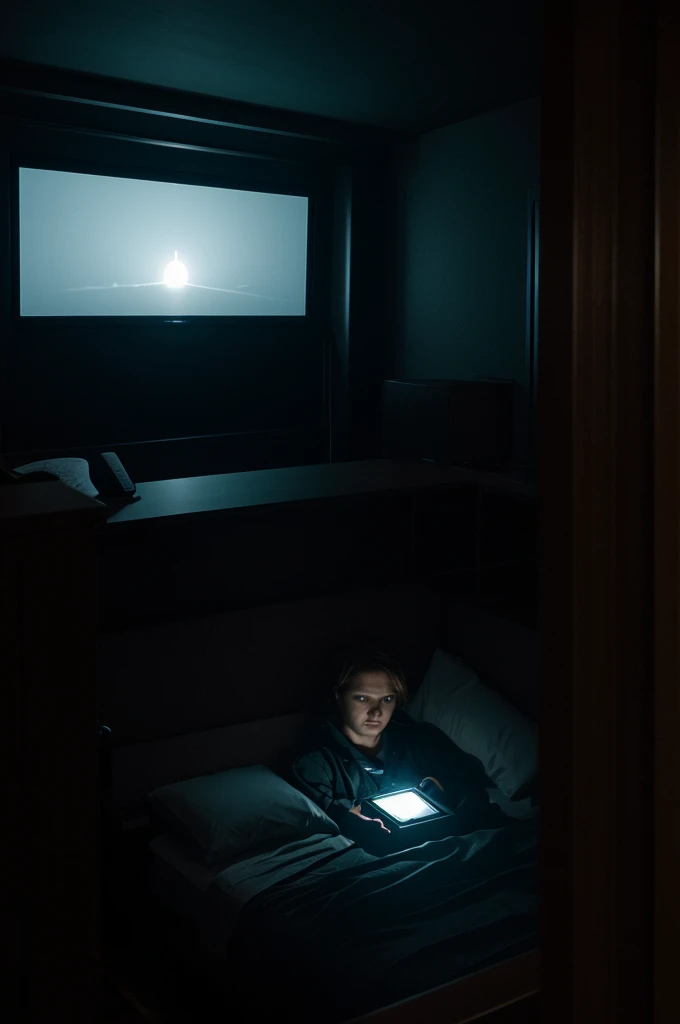at midnight,Electronic equipment lost,Screen snow flickers,Faint hissing sound