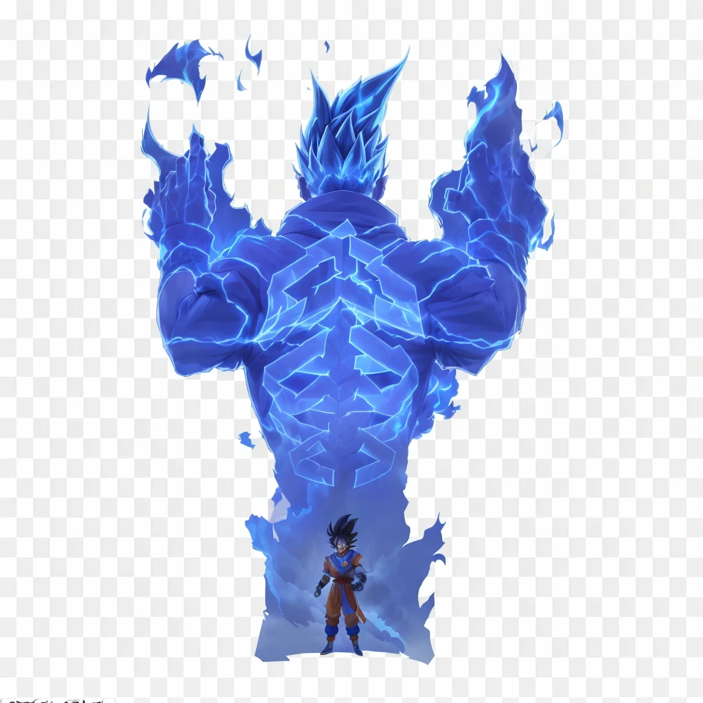 Dragon Ball Goku Dragon Ball Goku Dragon Ball Goku Dragon Ball Goku Dragon Ball Goku Dragão, blue fire powers, dark and bright inverted power aura, Bushido detailed in the form of smoke, impacto genshin do videogame, ultra instinct, 2 0 5 6 x 2 0 5 6, luffy engrenagem 5, Background transparent, transparent holographic being, This character has cryokinesis