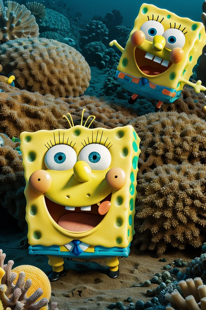 spongebob's house covered in chocolate!!!