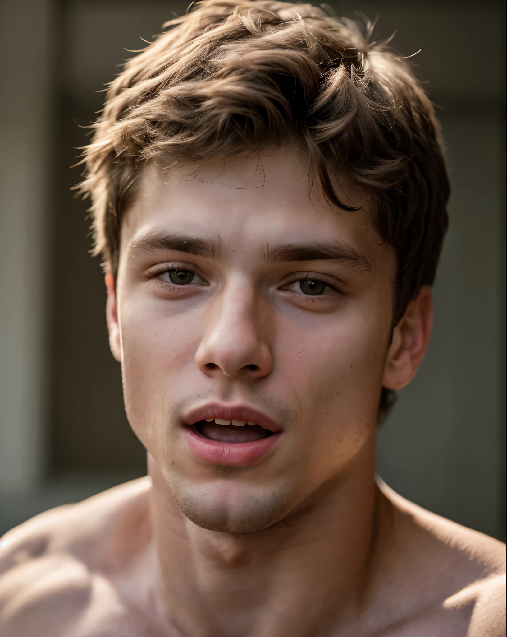 8k HD RAW High resolution photo of  Dav1dLaid young man, stunningly gorgeous boy, (highly intrinsic detailed face), best quality, highly detailed, look at camera, professional photography ,photorealistic, (looking at the viewer:1.5),   (open mouth:0.4),