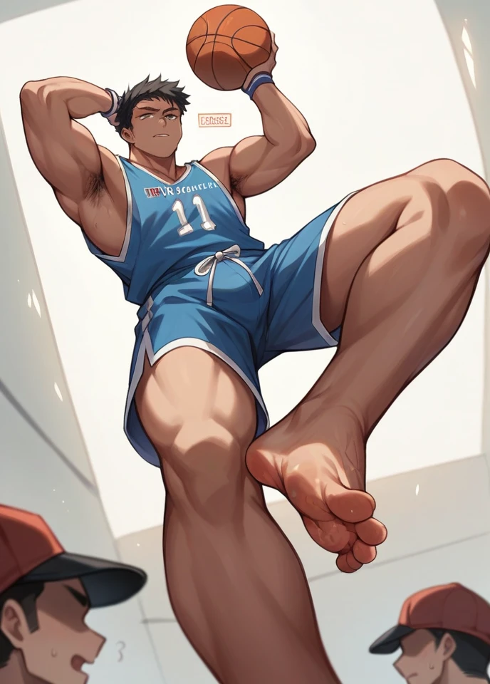 Basketball boy
Showing smelly feet
Low angle