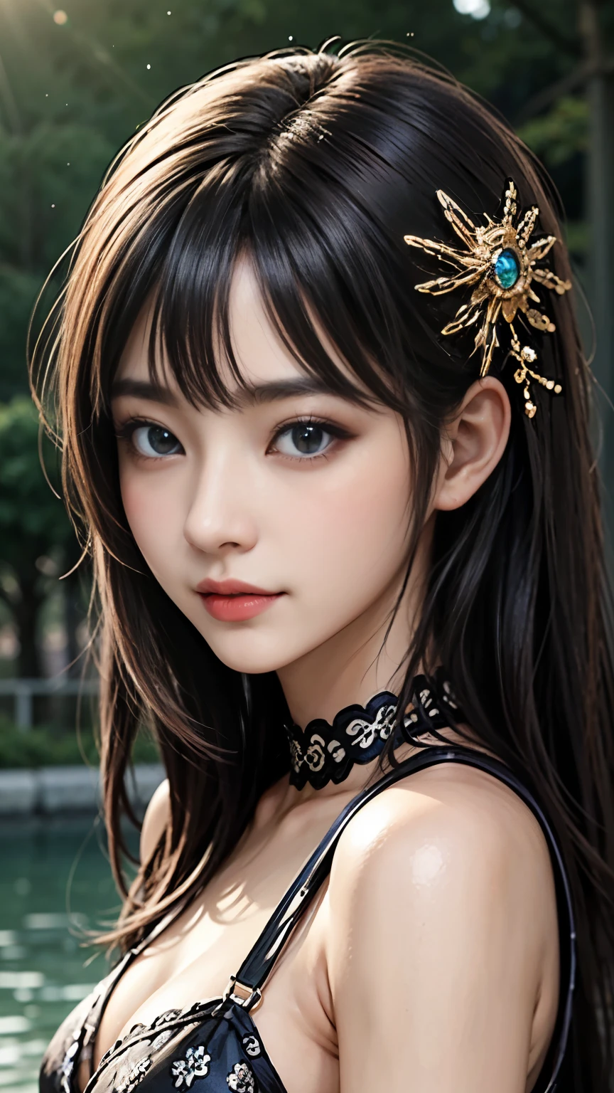 (最高qualityのディテール)、Realistic、8K Ultra HD、High resolution、(One Girl:1.2),(Fatal Beauty,Attractive beauty) ,(A supple and powerful physique),(Sensual charm),(Mysterious charm:1.1),(Captivating silhouette),The 超detailedな、高qualityのテクスチャ、Intricate details、detailed、非常にdetailedなCG、高qualityの影、detailed 美しく繊細な顔、detailed 美しく繊細な目、Written boundary depth、Ray Tracing、20th generation、Cute K-Pop Girls、(The Face of Ulzan in Korea)、Thin face、(Urzan-6500-v1.1:0.6)、PurerosFace_v1、Glowing Eyes、Perfect body、 Viewer Display、(最高qualityのディテール:1.2)、Realistic、8K Ultra HD、High resolution、Woman close up， realistic girl rendering, 8k artistic german bokeh, Enchanting girl, Real Girls, Gurwitz, Gurwitz-style artwork, Girl Roleplay, Realistic 3D style, cgstation Popular Topics,, 8K Portrait Rendering,（truth，truth：1.4），(Sparkling eyes girl:1.2)、The 超detailedな、高qualityのテクスチャ、Intricate details、detailed、非常にdetailedなCG、高qualityの影、detailed 美しく繊細な顔、detailed 美しく繊細な目、Written boundary depth、Ray Tracing、20th generation、Cute K-Pop Girls、(The Face of Ulzan in Korea)、Thin face、(Urzan-6500-v1.1:0.6)、cheek、Glossy Lips、、High resolution, Best image quality, 最高quality, Realistic, 超detailedな, Photo Real, 4K 8K Ultra HD Full Color RAW Photos, Fujifilm(Medium format), Hasselblad, Carl Zeiss, Incredible dynamic range photography(utility_art：Smooth-768:1.1),High resolution, High pixel count, 明確なdetailed, Clear images, 自然なcolor再現, Noise Reduction, High fidelity, quality, Software Improvements, Upscaling, A beautiful demon magician who evokes water and casts water spells.,Standing and watching the audience, various water chains around her,(((finely detailed perfect face))),A light smile, Beautiful Face, Captivating body,Tall body, Mature Body, break water aura, Gun, Water Balls , the flow of water through her body, floating with the movement of her hands, The blue transparent water spray is dazzling, Water phoenix flying in the background, enough pure water on the ground to cover her feet, Water Bender, Floating Water, water flows freely through the air,sexy body BREAK,detailed,Realistic,4K の非常にdetailedなデジタルアート,Octane Rendering, Bioluminescent, BREAK 8K resolution concept art, realism,Mappa Studio,masterpiece,最高quality,Official Art,figure,Clear lines,(nice_color),Perfect composition,Absurd, Fantasy,Concentration