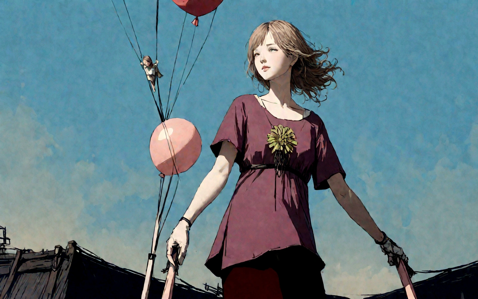 a surreal hand emerging from the ground holding a balloon, sketchy art style, detailed pencil drawing, hyperrealistic, dreamlike, ethereal, whimsical, fantasy, intricate details, dramatic lighting, moody atmosphere, muted colors, soft focus, delicate textures, (best quality,4k,8k,highres,masterpiece:1.2),ultra-detailed,(realistic,photorealistic,photo-realistic:1.37)