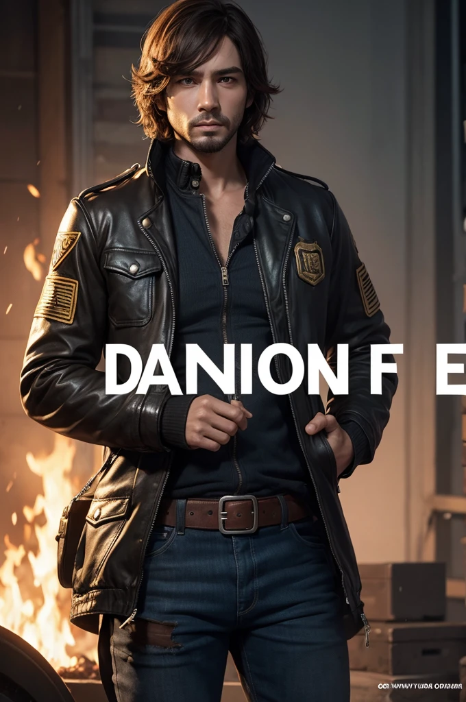 A free fire character with the name on the jacket Daniel