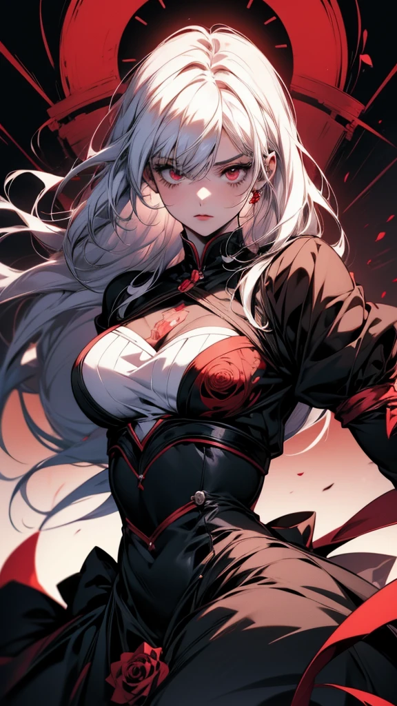 Anime girl with white hair and black and red rose hair, Best anime 4k konachan wallpaper, 4K Manga Wallpapers, Zero-chan art, 4k anime wallpaper, Zero-chan, 2b, 2b ..., Anime Style 4k, Gap Moe Yandere Grimdark, portrait Gap Moe Yandere Grimdark, kaneki ken, anime wallpaper 4k