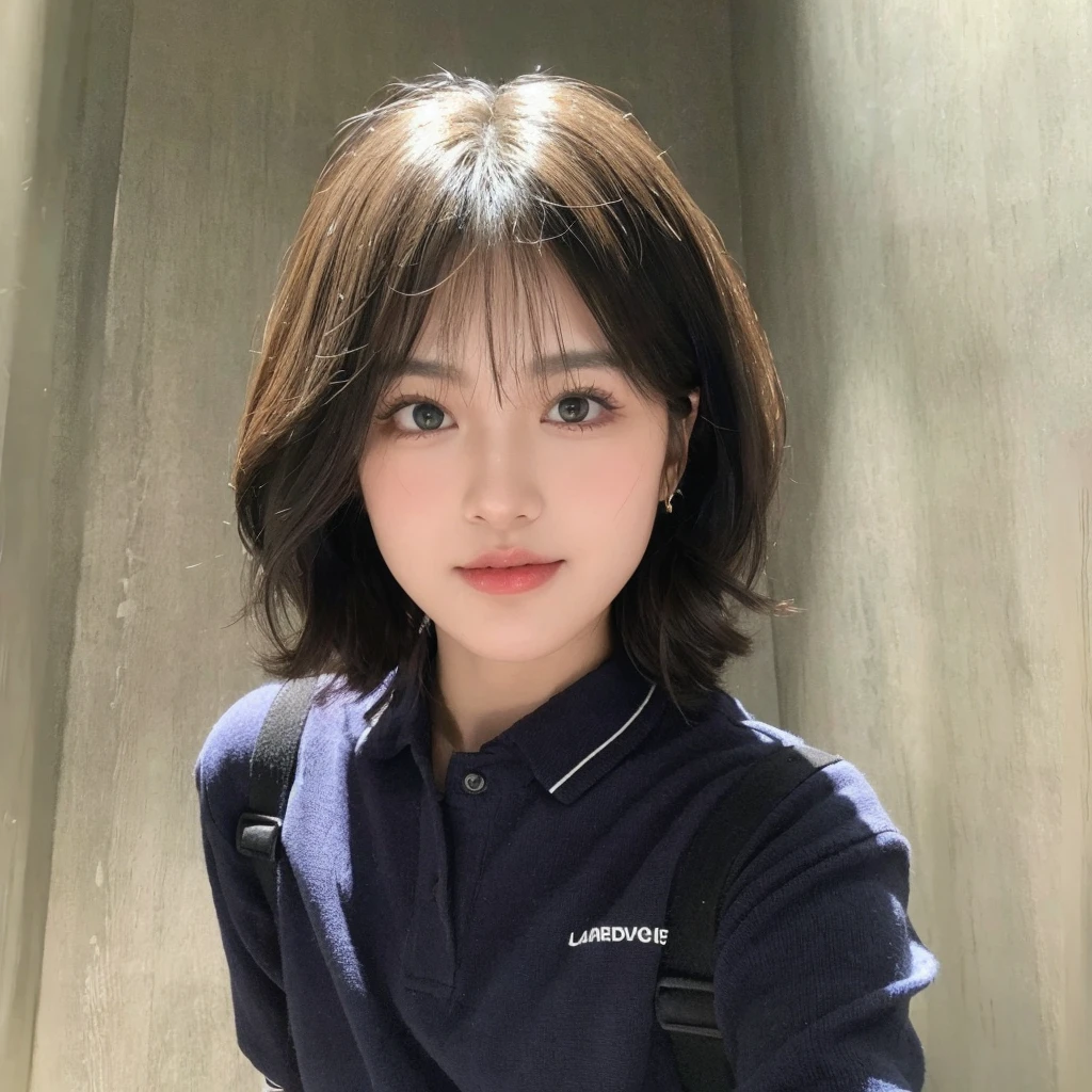 Short black brown hair,Beautiful and natural,The background is more advanced and beautiful