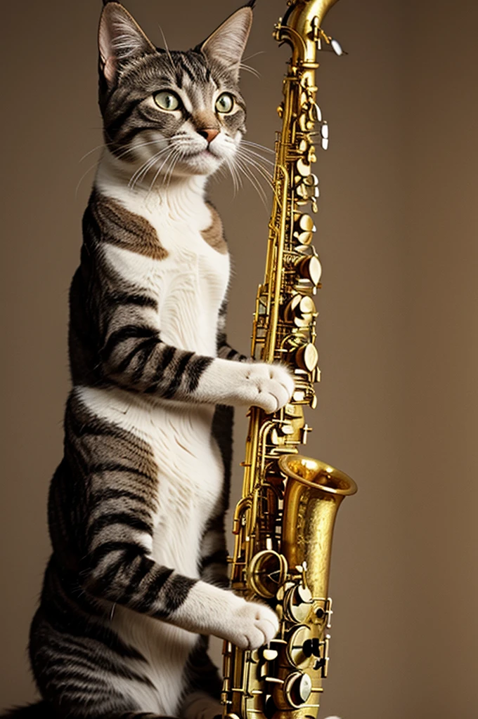 Cat that plays the saxophone