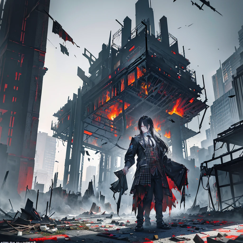 plaid pieces on a plaid board surrounded by debris and debris, surreal plaid, plaid game, plaid, Complex and epic composition, surreal dark fantasy, by Ludwik Konarzewski, dramatic cinematic composition, 3D rendering and matte painting, dramatic cinematic scene, aftermath of a great battle, epic surrealism oil painting 8k, winning photo, amazing photo, playing plaid