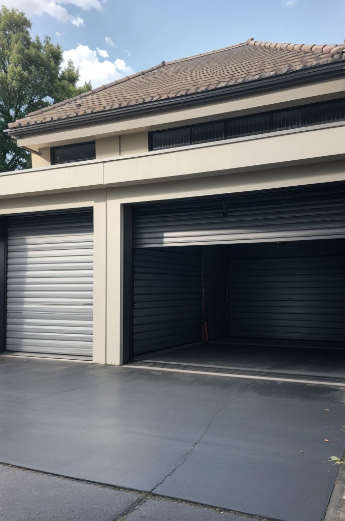 house garage measuring 4 meters by 5 meters, with two cars parked, a clean and beautiful garage