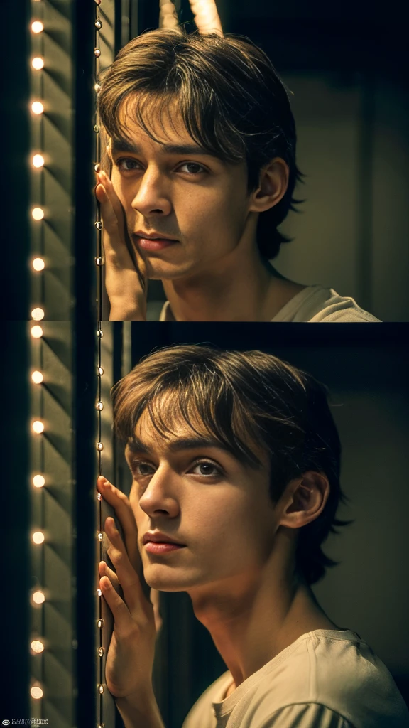 masterpiece, ((Beautiful Boy)), ((logic)), ((High resolution)), RAW Photos, The veins in his arms are visible, Perfect limbs, Beautiful double eyelids, Depth of the written border, Cinema Lighting, Delicate depiction of hair, (good looking), Familiar,  There&#39;s no one here, Beautiful Nose, Observe the audience, ((首logicまで少しカールした黒のショートヘア)), (Nude),, ((Shiny, Hairless muscle)), Simple modern room, smile, Very beautiful and pretty face