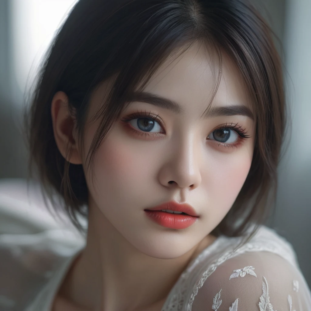 nsfw girl, highly detailed face, beautiful detailed eyes, beautiful detailed lips, extremely detailed face, long eyelashes, photorealistic, intricate details, masterpiece, 8k, ultra-detailed, sharp focus, professional, vivid colors, chiaroscuro lighting, cinematic composition, dramatic lighting, moody atmosphere, sensual, elegant, graceful, alluring, confident, mysterious
