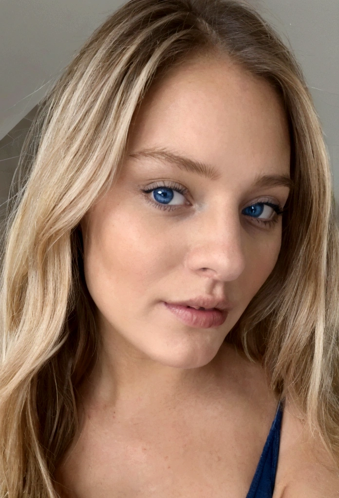 pretty blonde girl , sexy detaillier, 1m70 , blue eyes, mignionne, Selfie ,4K, whole body limit,