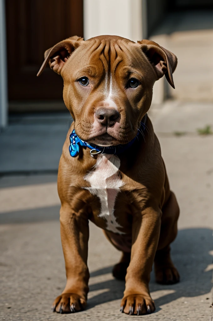 A pitbull puppy
