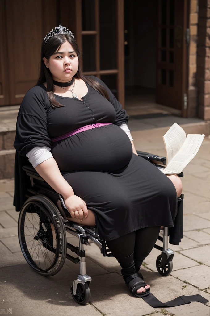 a crippled and black and obese princess 