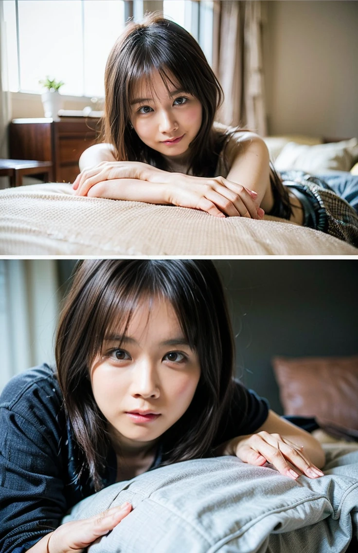 Cute gestures、During sex、rest one's chin on one's hand、Medium Short Hair、No sleeve、Woman standing on a boat、Light brown hair、Elegant hairstyle、Blue Eyed Woman、A woman with a cute upward gaze、When the sky gets dark、The gentle light of the ship shines、The sky turns red as the sun sets、Tight clothing that shows your body lines、、Elegant navy blue summer knit、Elegant black summer sweater、belt、Short skirt、Dress elegantly着こなす、Luxury Bagedium Shorthair:1.4))、Skyscrapers seen across the sea、Manhattan 私sland is visible offshore、Woman on a sightseeing boat、、The sun shines on her、Light brown hair、Light brown hair、The sky was dyed red、There are clouds、private's cute、An elegantly dressed woman is sitting on a boat and watching the sunset、彼女のAmple breastsは服の上からでも明らかです.、輝く太陽はとてもbeautiful、Dusk is approaching、Lens flare、I can see the sunset、((Sunlight reflecting off the ocean、Ocean View、The sun shines on the sea、'beautiful.、Small earrings、private'evening、Birds are also flying、、Brown Hair Color、Tying up hair、The woman is on the right:1.4))、高級レザーbelt、Shiny clothes、Light beige hair color、Background Blur、Braid only the front hair、Light brown hair、{{Cowgirl Shot}}、((Close-up shot from the waist up、Ample breasts:1.4))、にっこりsmile、Silk clothing、服からでも分かるAmple breasts、Braid only the front hair、Cowboy Shot、Gorgeous white collared silk shirt and brown skirt、Dress elegantly、Luxury Bags、素敵なsmile、((Ample breasts))、Full body photo、ring、Short skirt、Tuck your hair behind one ear、Silver Necklace、smile、 Elegant ponytail、Caustics、Highly detailed photos、Very beautiful and ideal short hair、Super no makeup、(8K、RAW Photos、Highest quality、masterpiece:1.2)、(Realistic、Realistic)、1 Girl、((Medium Short Hair、Looking into the camera:1.4))、Hair blowing in the wind