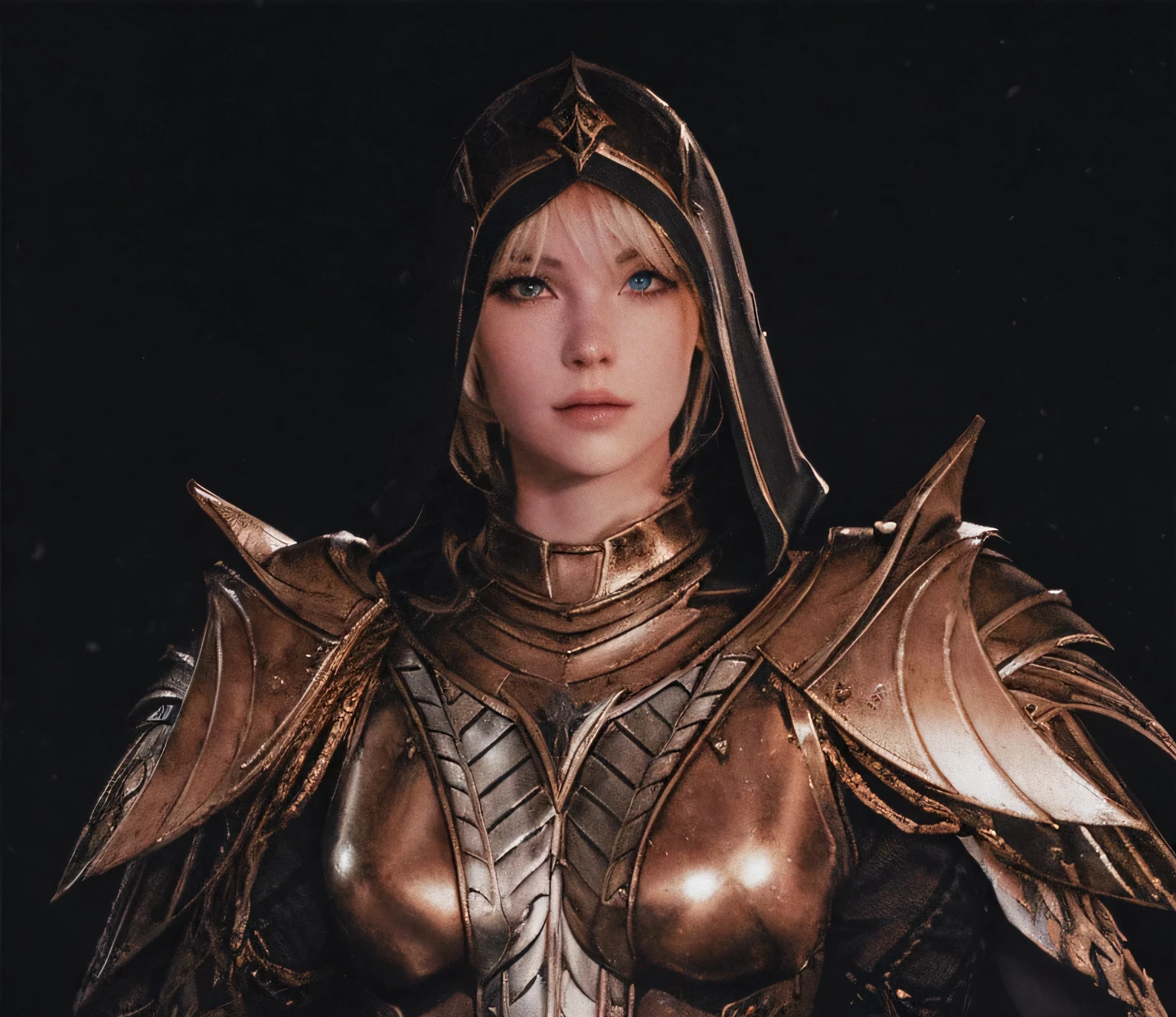 blonde woman in armor with serious and seductive expression and staff and armor on display, lineage revolution style 2, portrait knight female, armor focus on face, female character, character up close, character up close, beautiful female paladin, close do personagem, 8k Character Details, Dragon portrait, female paladin portrait, hyperdetailed fantasy character, from lineage 2